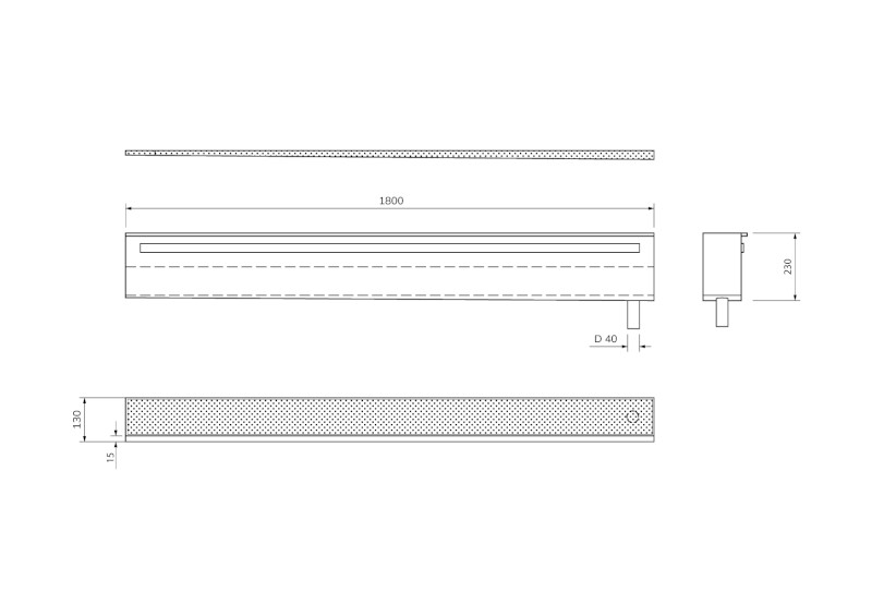 NIX nerezová vanová kapsa, 180cm, instalace do rohu 72463